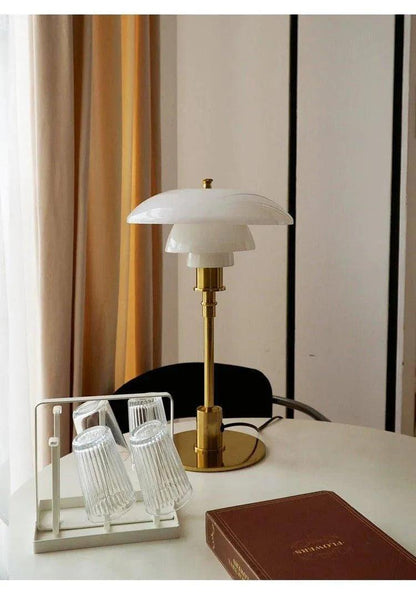 Danish Designer Glass Table Lamps │ Modern Nordic LED Living Bedroom Decor Lighting Desk Lamp - Besontique Home