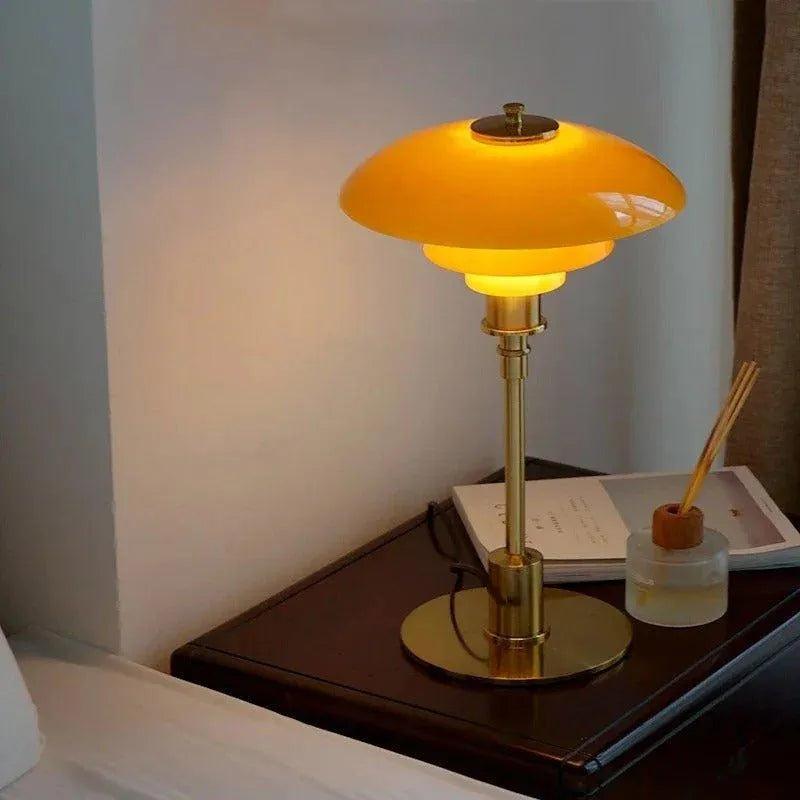 Danish Designer Glass Table Lamps │ Modern Nordic LED Living Bedroom Decor Lighting Desk Lamp - Besontique Home