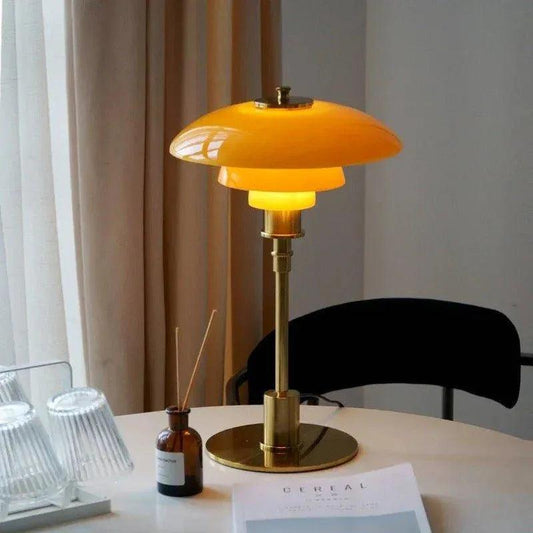 Danish Designer Glass Table Lamps │ Modern Nordic LED Living Bedroom Decor Lighting Desk Lamp - Besontique Home
