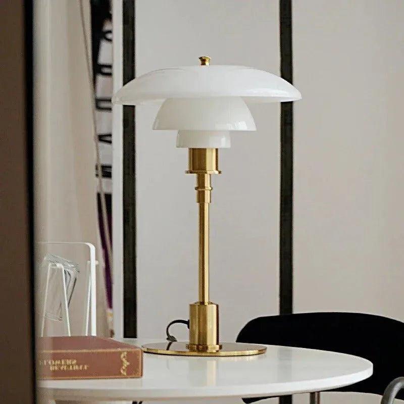 Danish Designer Glass Table Lamps │ Modern Nordic LED Living Bedroom Decor Lighting Desk Lamp - Besontique Home