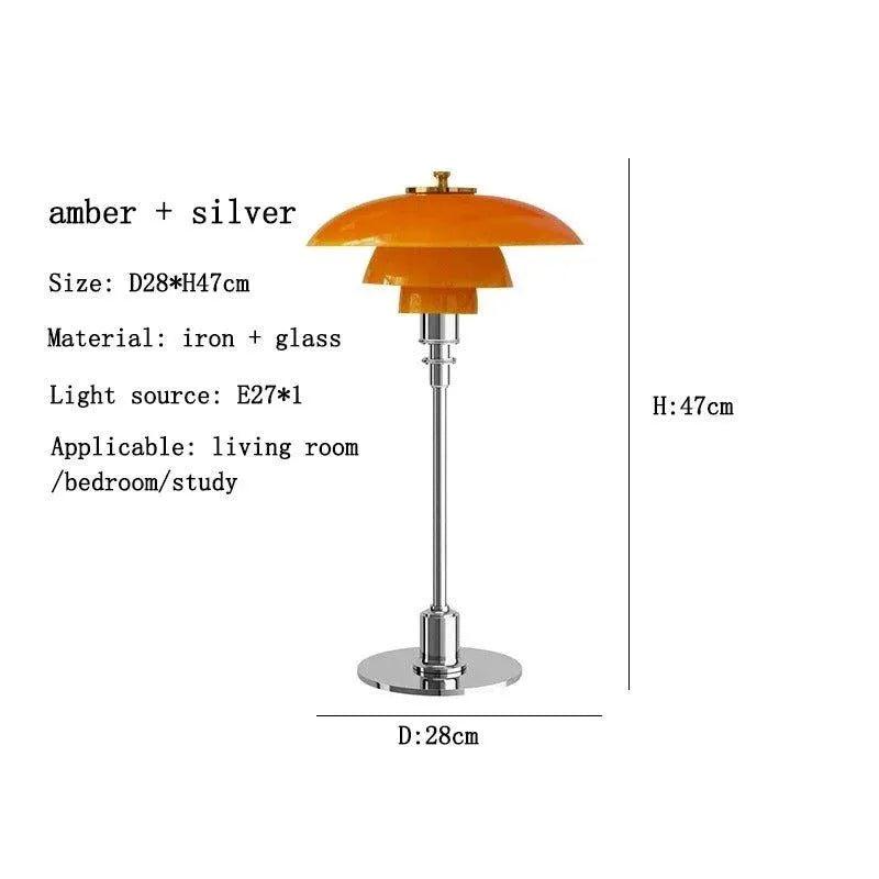 Danish Designer Glass Table Lamps │ Modern Nordic LED Living Bedroom Decor Lighting Desk Lamp - Besontique Home