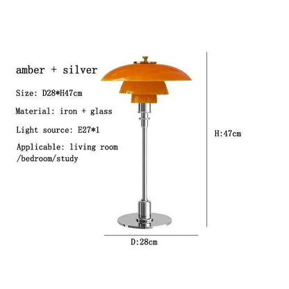 Danish Designer Glass Table Lamps │ Modern Nordic LED Living Bedroom Decor Lighting Desk Lamp - Besontique Home