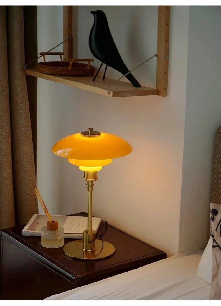 Danish Designer Glass Table Lamps │ Modern Nordic LED Living Bedroom Decor Lighting Desk Lamp - Besontique Home