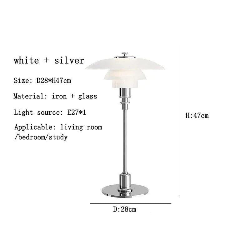Danish Designer Glass Table Lamps │ Modern Nordic LED Living Bedroom Decor Lighting Desk Lamp - Besontique Home