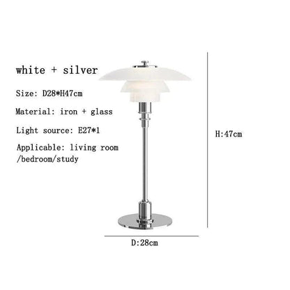 Danish Designer Glass Table Lamps │ Modern Nordic LED Living Bedroom Decor Lighting Desk Lamp - Besontique Home