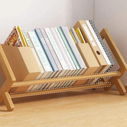 Dark Brown Wood White Bookcase Bookshelf │ Simple Home Decoration Multi-Use Book Storage Organizer - Besontique Home