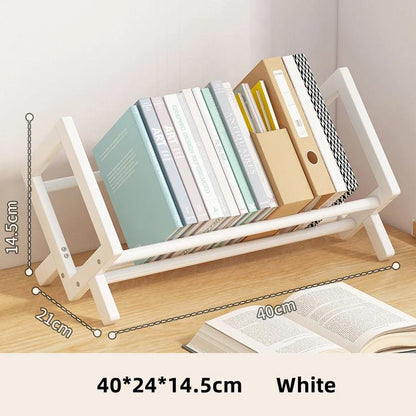 Dark Brown Wood White Bookcase Bookshelf │ Simple Home Decoration Multi-Use Book Storage Organizer - Besontique Home