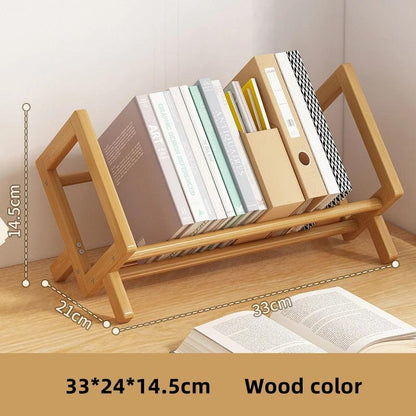 Dark Brown Wood White Bookcase Bookshelf │ Simple Home Decoration Multi-Use Book Storage Organizer - Besontique Home