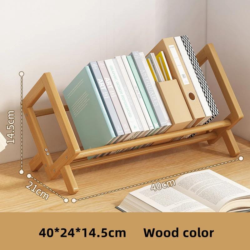 Dark Brown Wood White Bookcase Bookshelf │ Simple Home Decoration Multi-Use Book Storage Organizer - Besontique Home
