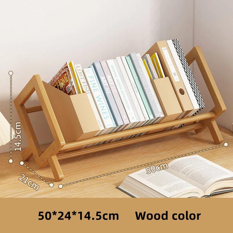 Dark Brown Wood White Bookcase Bookshelf │ Simple Home Decoration Multi-Use Book Storage Organizer - Besontique Home