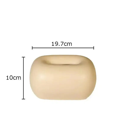 Decorative Ceramics Round Corner Tissue Box Case │ Minimal Napkin Holder Organizer - Besontique Home