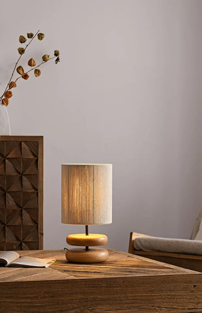 Japanese Modern Retro Style Table Lamp │ Solid Walnut Wood Desk Lights Besontique Home Decor
