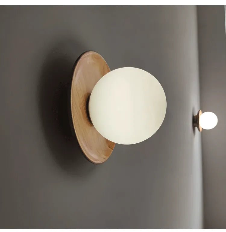 Nordic Retro Wooden Wall Lighting │ Modern LED Indoor Wall Sconces Lamp Light Bedroom Decor Besontique Home