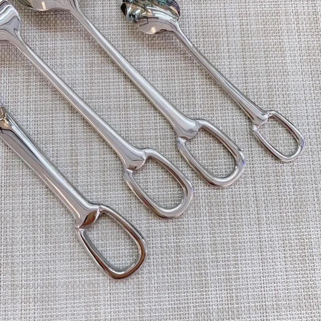 European Style Luxury Cutlery 4 pcs Set │ Stainless Steel Knife Fork Spoon Modern Tableware Elegant Kitchenware - Besontique Home