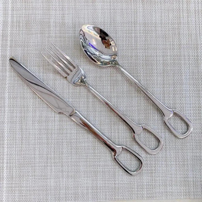 European Style Luxury Cutlery 4 pcs Set │ Stainless Steel Knife Fork Spoon Modern Tableware Elegant Kitchenware - Besontique Home