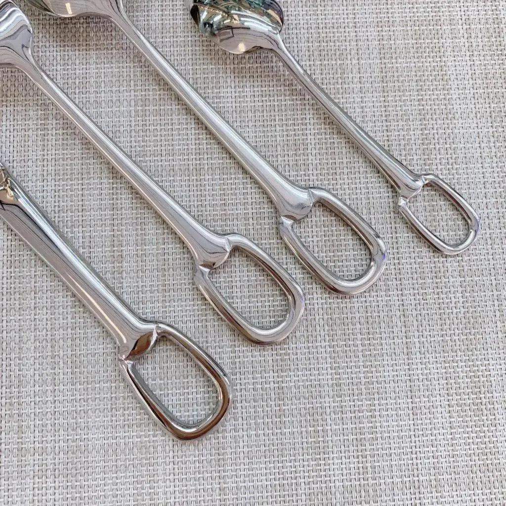 European Style Luxury Cutlery 4 pcs Set │ Stainless Steel Knife Fork Spoon Modern Tableware Elegant Kitchenware - Besontique Home