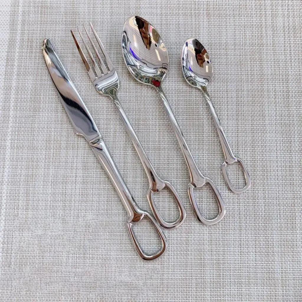 European Style Luxury Cutlery 4 pcs Set │ Stainless Steel Knife Fork Spoon Modern Tableware Elegant Kitchenware - Besontique Home