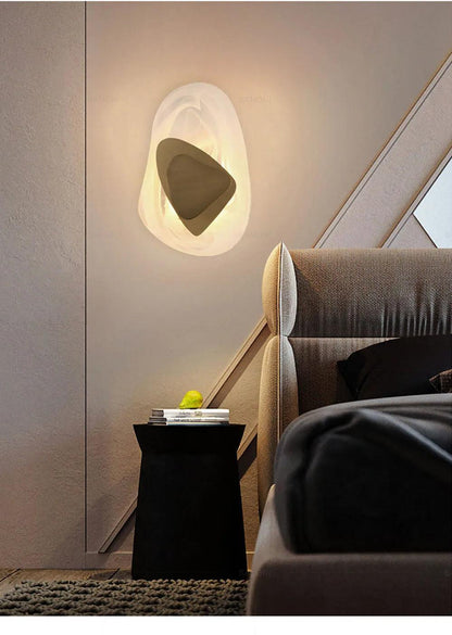 Geometric Design Modern LED Wall Light Lamp (Gold/Black/Rust) │ Bedside Wall Mounted Lighting - Besontique Home
