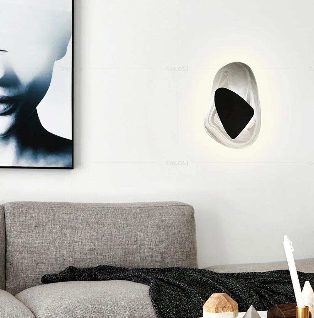 Geometric Design Modern LED Wall Light Lamp (Gold/Black/Rust) │ Bedside Wall Mounted Lighting - Besontique Home