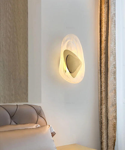 Geometric Design Modern LED Wall Light Lamp (Gold/Black/Rust) │ Bedside Wall Mounted Lighting - Besontique Home