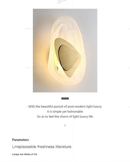 Geometric Design Modern LED Wall Light Lamp (Gold/Black/Rust) │ Bedside Wall Mounted Lighting - Besontique Home