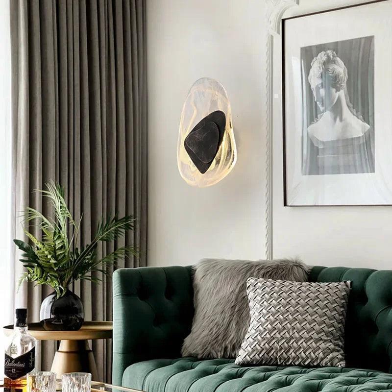 Geometric Design Modern LED Wall Light Lamp (Gold/Black/Rust) │ Bedside Wall Mounted Lighting - Besontique Home