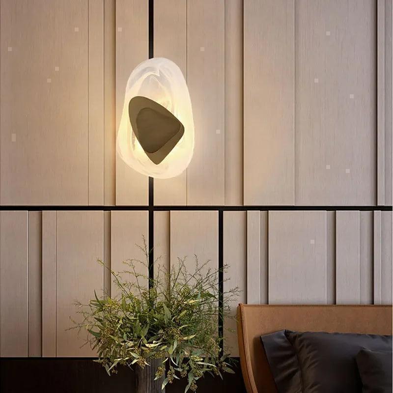 Geometric Design Modern LED Wall Light Lamp (Gold/Black/Rust) │ Bedside Wall Mounted Lighting - Besontique Home