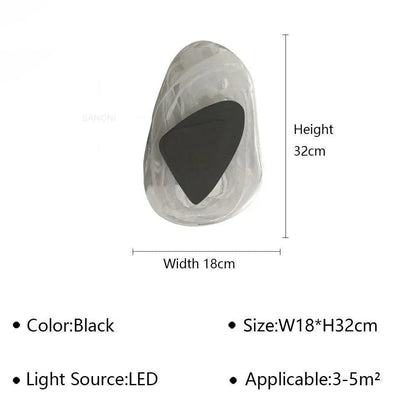 Geometric Design Modern LED Wall Light Lamp (Gold/Black/Rust) │ Bedside Wall Mounted Lighting - Besontique Home