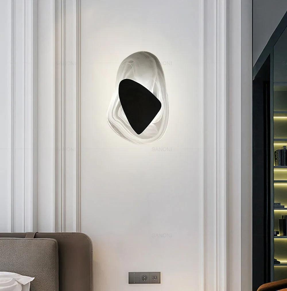 Geometric Design Modern LED Wall Light Lamp (Gold/Black/Rust) │ Bedside Wall Mounted Lighting - Besontique Home