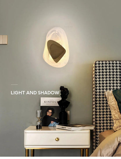 Geometric Design Modern LED Wall Light Lamp (Gold/Black/Rust) │ Bedside Wall Mounted Lighting - Besontique Home