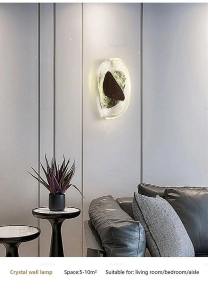 Geometric Design Modern LED Wall Light Lamp (Gold/Black/Rust) │ Bedside Wall Mounted Lighting - Besontique Home