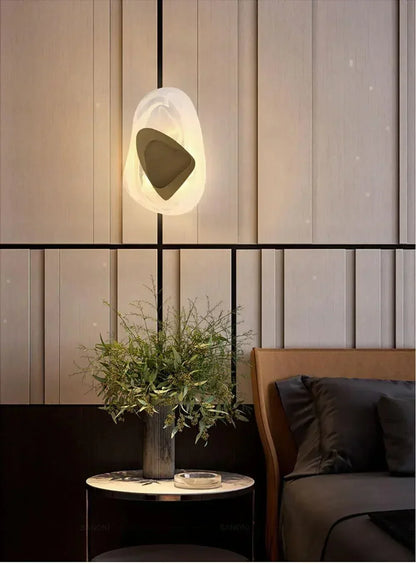 Geometric Design Modern LED Wall Light Lamp (Gold/Black/Rust) │ Bedside Wall Mounted Lighting - Besontique Home