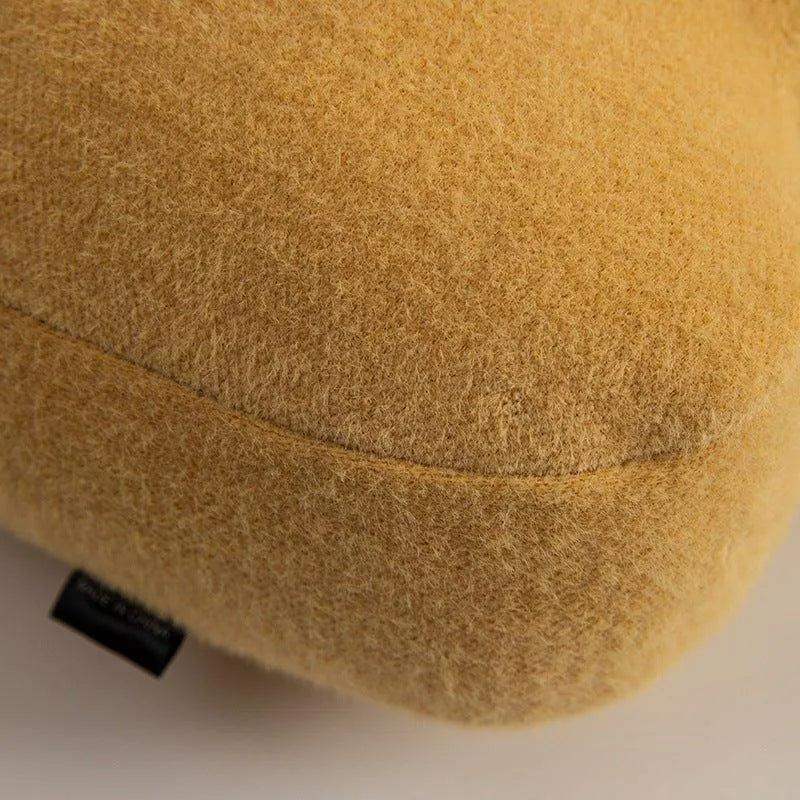 Geometric Solid Plush Sofa Cushions │ Neutral Tone Decorative Throw Pillows - Besontique Home