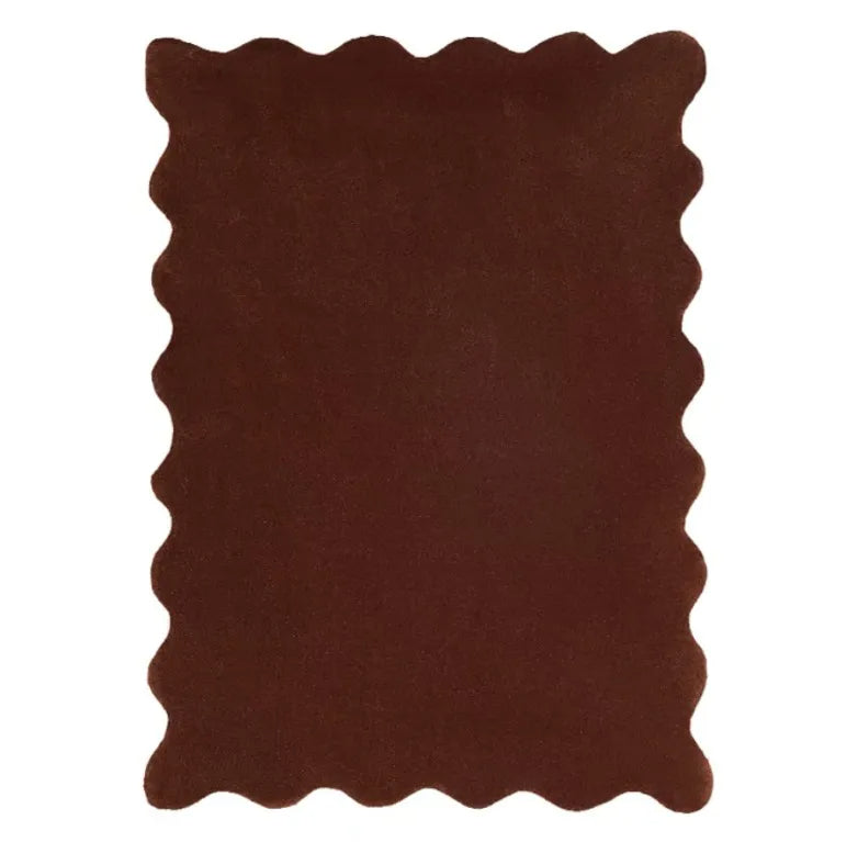 Simple Irregular Solid Color Rug Carpet │ Modern style Plush Bedroom Living room Floor Mat