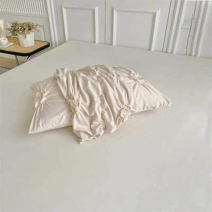 High End Three-dimensional Pinch Pleated Bedding Set │ Modern Boho Quilt Bed Duvet cover Pillow case - Besontique Home