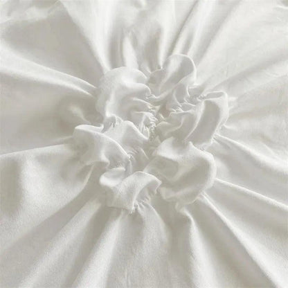 High End Three-dimensional Pinch Pleated Bedding Set │ Modern Boho Quilt Bed Duvet cover Pillow case - Besontique Home