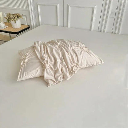 High End Three-dimensional Pinch Pleated Bedding Set │ Modern Boho Quilt Bed Duvet cover Pillow case - Besontique Home