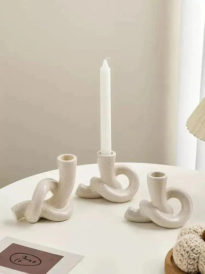 Ins Beige Decorative chandeliers Candle Holders - Besontique Home