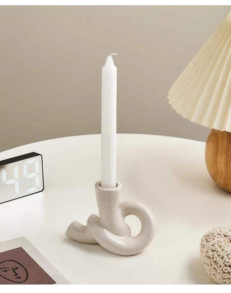 Ins Beige Decorative chandeliers Candle Holders - Besontique Home