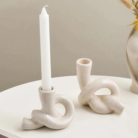 Ins Beige Decorative chandeliers Candle Holders - Besontique Home