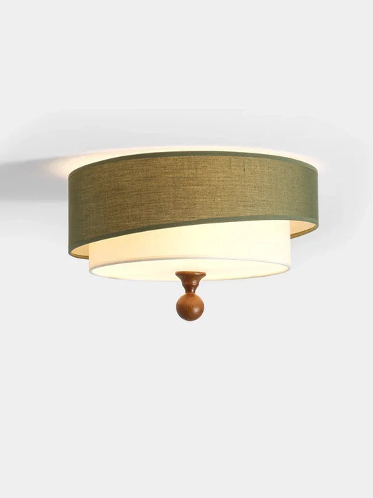 Japandi Retro Vintage Cloth Ceiling Lamp - Besontique Home