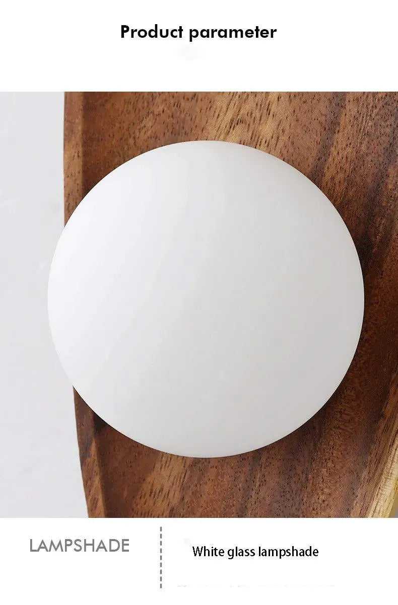 Japanese Minimalist Solid Wood Wall Light │ Modern Nordic LED Bedside Lamp Lighting - Besontique