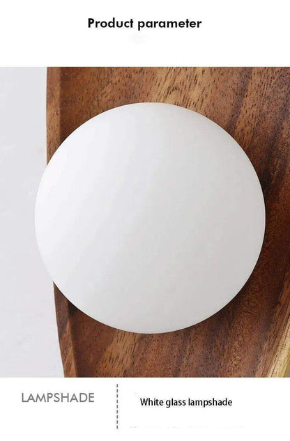Japanese Minimalist Solid Wood Wall Light │ Modern Nordic LED Bedside Lamp Lighting - Besontique Home