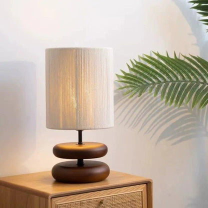 Japanese Modern Retro Style Table Lamp │ Solid Walnut Wood Desk Lights - Besontique