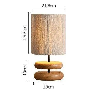 Japanese Modern Retro Style Table Lamp │ Solid Walnut Wood Desk Lights - Besontique Home