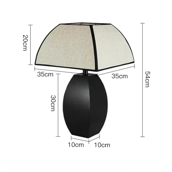 Modern Simple Black White Table Lamp │ Minimalist Living room Bedroom Decor Lighting
