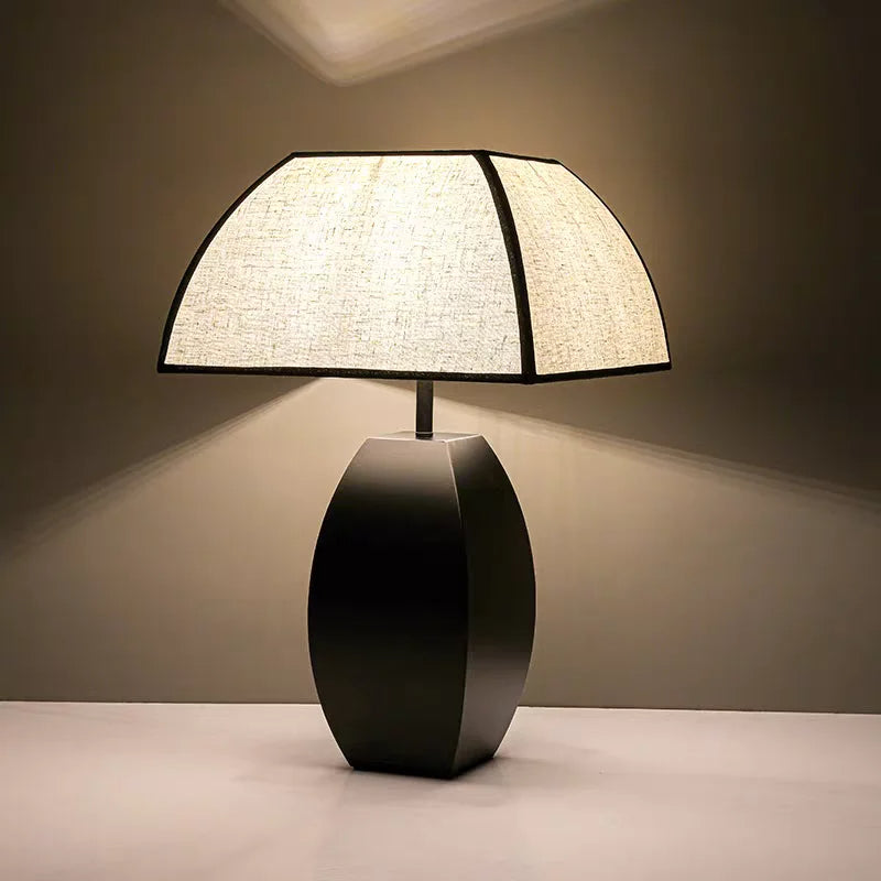 Modern Simple Black White Table Lamp │ Minimalist Living room Bedroom Decor Lighting