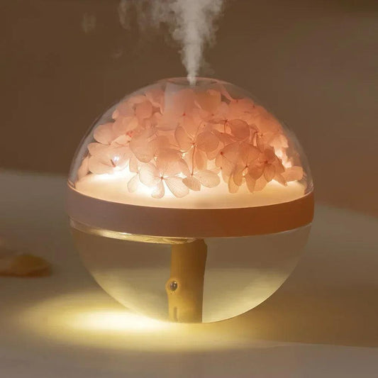LED Light Flower Bloom Design Air Humidifier │ Modern Boho USB charging Mist Maker - Besontique Home