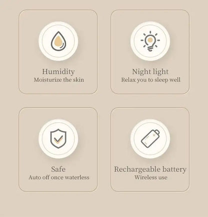 LED Light Flower Bloom Design Air Humidifier │ Modern Boho USB charging Mist Maker - Besontique Home