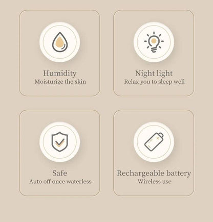 LED Light Flower Bloom Design Air Humidifier │ Modern Boho USB charging Mist Maker - Besontique Home